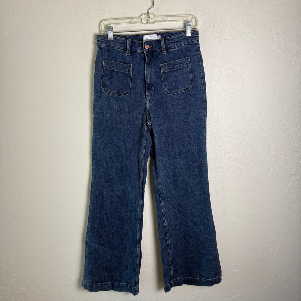 & Other Stories High Rise Flare Patch Pocket Jeans Medium Wash Size 29 - Picture 2 of 16